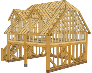 two storey oak garages in Gloucestershire