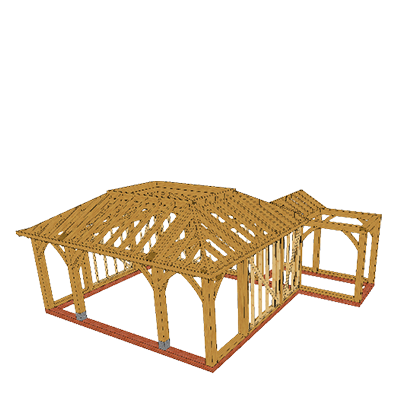 bespoke oak frame buildings CAD design