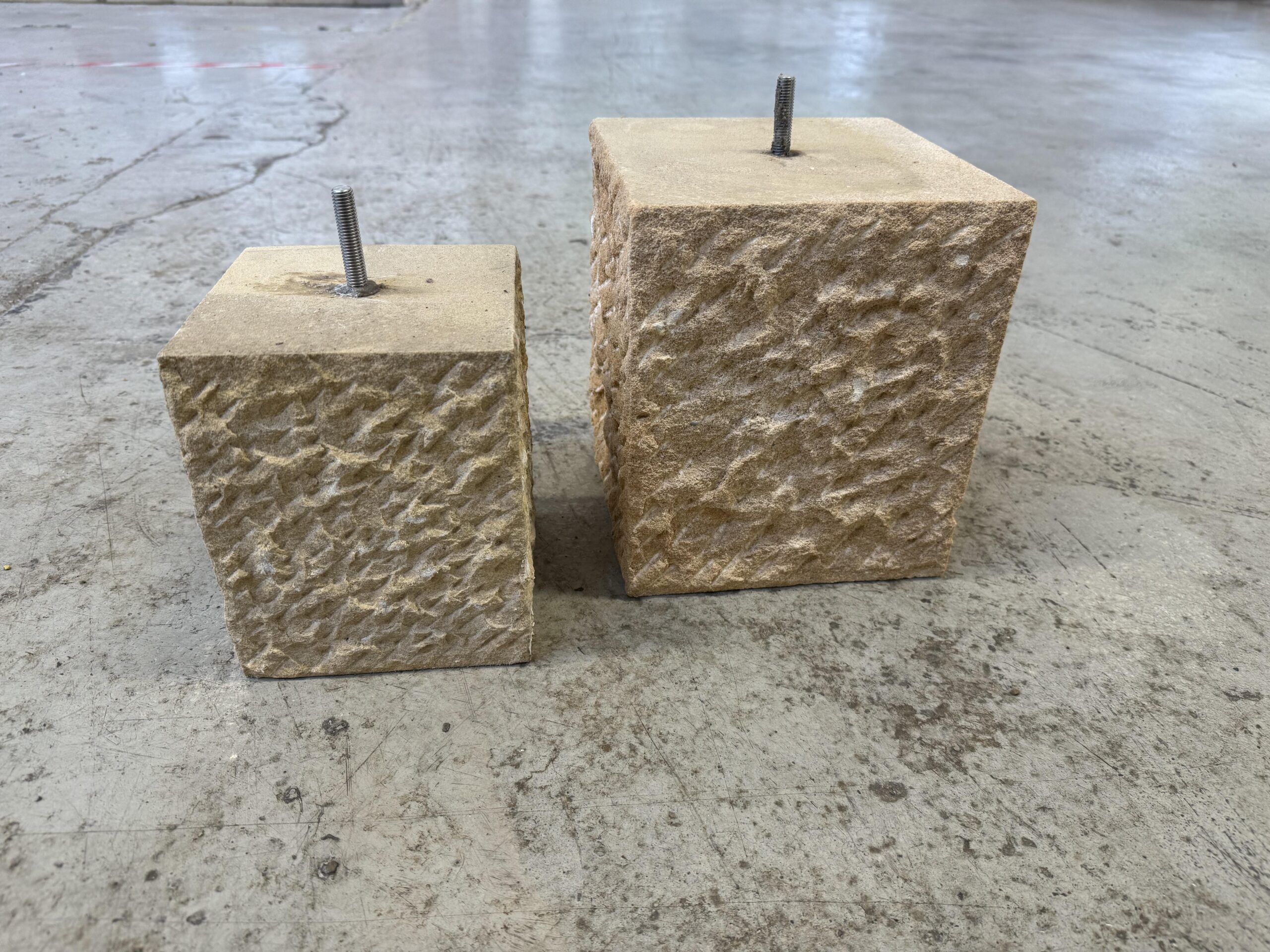 oak building saddle stones